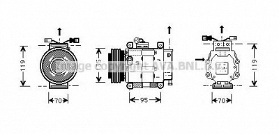 AVA QUALITY COOLING ftk062 -  Компрессор, кондиционер